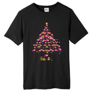 Flamingo Christmas Tree Santa Hat Xmas Light Merry Christmas Tall Fusion ChromaSoft Performance T-Shirt