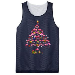 Flamingo Christmas Tree Santa Hat Xmas Light Merry Christmas Mesh Reversible Basketball Jersey Tank