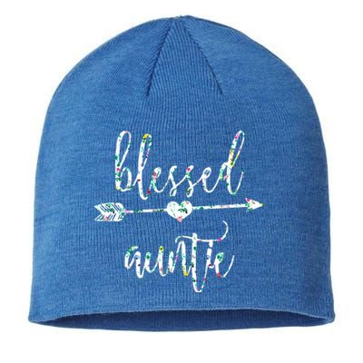 Flowers Cute Tropical Blessed Auntie Great Gift Sustainable Beanie