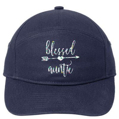 Flowers Cute Tropical Blessed Auntie Great Gift 7-Panel Snapback Hat