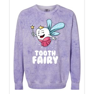 Funny Cute Tooth Fairy Tooth Fairy Costume Cute Gift Colorblast Crewneck Sweatshirt