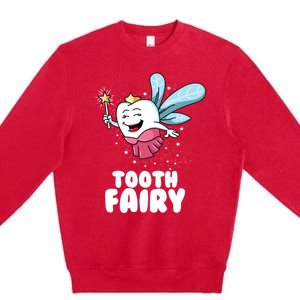 Funny Cute Tooth Fairy Tooth Fairy Costume Cute Gift Premium Crewneck Sweatshirt