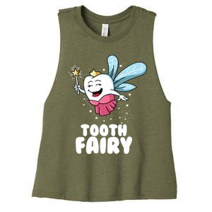 Funny Cute Tooth Fairy Tooth Fairy Costume Cute Gift Women's Racerback Cropped Tank