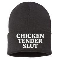 Funny Chicken Tender Slut Sustainable Knit Beanie