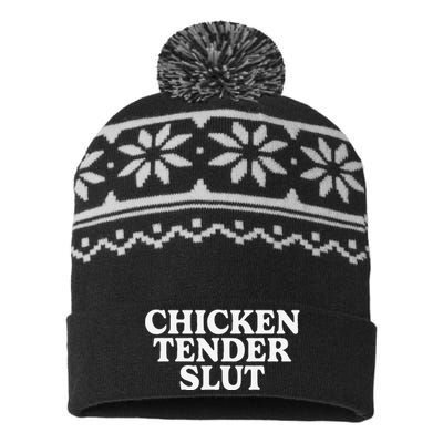 Funny Chicken Tender Slut USA-Made Snowflake Beanie