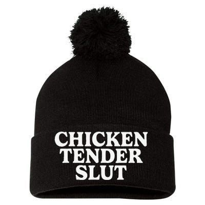 Funny Chicken Tender Slut Pom Pom 12in Knit Beanie