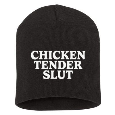 Funny Chicken Tender Slut Short Acrylic Beanie