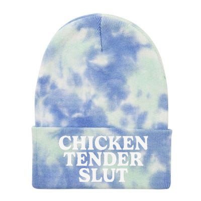 Funny Chicken Tender Slut Tie Dye 12in Knit Beanie