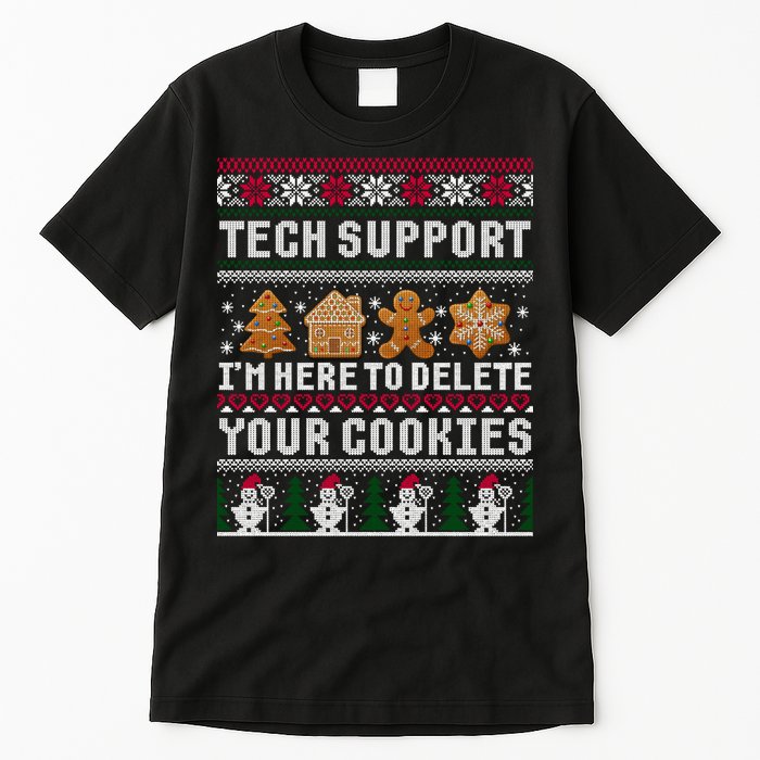 Funny Christmas Tech Support Shirt Computer Programmer Gift Tall T-Shirt