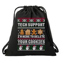 Funny Christmas Tech Support Shirt Computer Programmer Gift Drawstring Bag