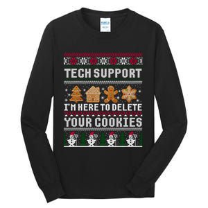 Funny Christmas Tech Support Shirt Computer Programmer Gift Tall Long Sleeve T-Shirt