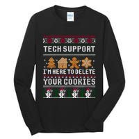 Funny Christmas Tech Support Shirt Computer Programmer Gift Tall Long Sleeve T-Shirt