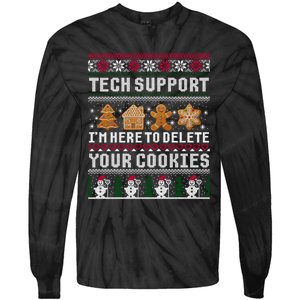 Funny Christmas Tech Support Shirt Computer Programmer Gift Tie-Dye Long Sleeve Shirt