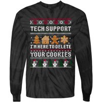 Funny Christmas Tech Support Shirt Computer Programmer Gift Tie-Dye Long Sleeve Shirt