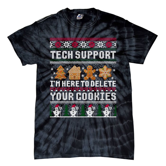 Funny Christmas Tech Support Shirt Computer Programmer Gift Tie-Dye T-Shirt