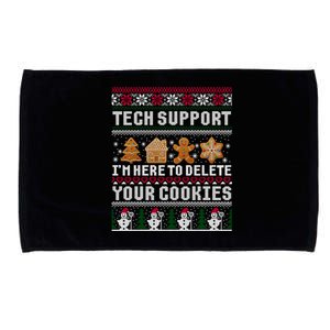 Funny Christmas Tech Support Shirt Computer Programmer Gift Microfiber Hand Towel