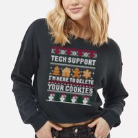 Funny Christmas Tech Support Shirt Computer Programmer Gift Cropped Pullover Crew