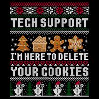 Funny Christmas Tech Support Shirt Computer Programmer Gift Cropped Pullover Crew
