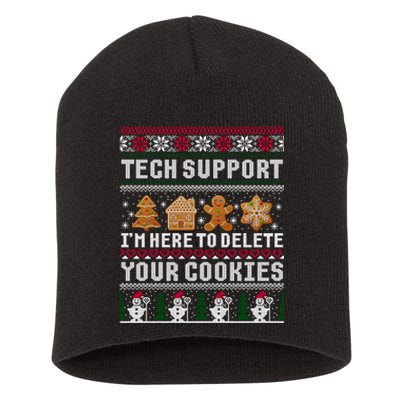 Funny Christmas Tech Support Shirt Computer Programmer Gift Short Acrylic Beanie