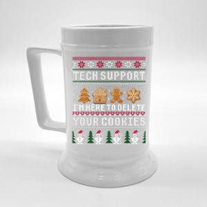 Funny Christmas Tech Support Shirt Computer Programmer Gift Beer Stein