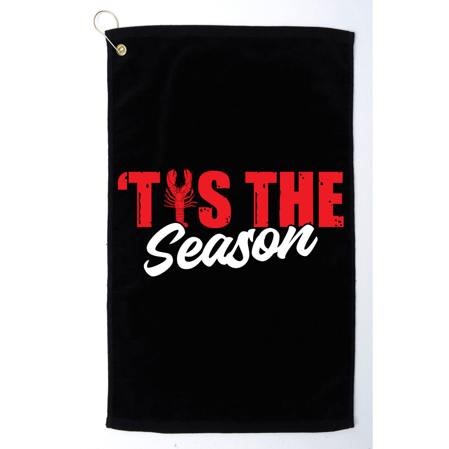 Funny Crayfish Tis The Season Crawfish Boil Cute Gift Golf Towel
