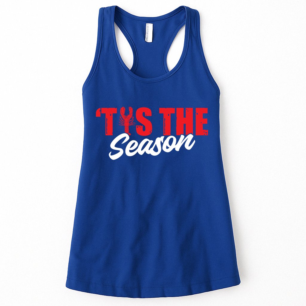 Funny Crayfish Tis The Season Crawfish Boil Cute Gift Womens Tank Top