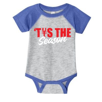 Funny Crayfish Tis The Season Crawfish Boil Cute Gift Infant Baby Jersey Bodysuit