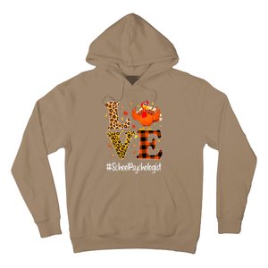 Funny Cute Thanksgiving School Psychologist Turkey Autumn Hoodie