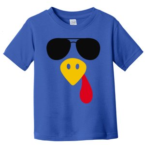 Funny Cool Turkey Face Gift Sunglasses Thanksgiving Day Gift Toddler T-Shirt