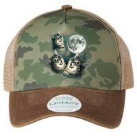 Funny Cat Three Cat Moon 3 Wolfs Cute Kitten Graphic Legacy Tie Dye Trucker Hat