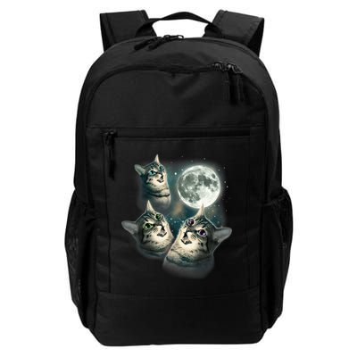 Funny Cat Three Cat Moon 3 Wolfs Cute Kitten Graphic Backpack