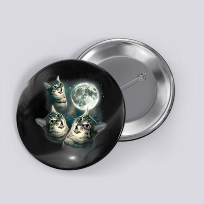 Funny Cat Three Cat Moon 3 Wolfs Cute Kitten Graphic Button