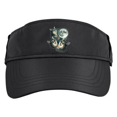 Funny Cat Three Cat Moon 3 Wolfs Cute Kitten Graphic Adult Drive Performance Visor