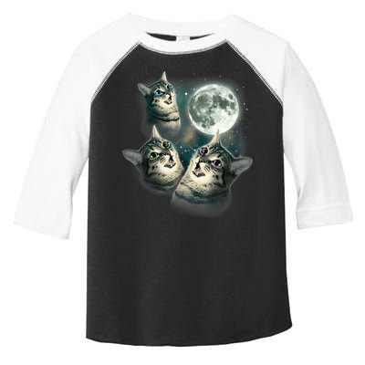 Funny Cat Three Cat Moon 3 Wolfs Cute Kitten Graphic Toddler Fine Jersey T-Shirt