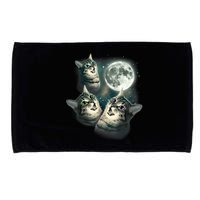 Funny Cat Three Cat Moon 3 Wolfs Cute Kitten Graphic Microfiber Hand Towel
