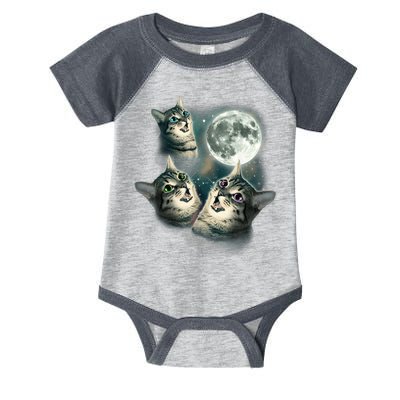 Funny Cat Three Cat Moon 3 Wolfs Cute Kitten Graphic Infant Baby Jersey Bodysuit