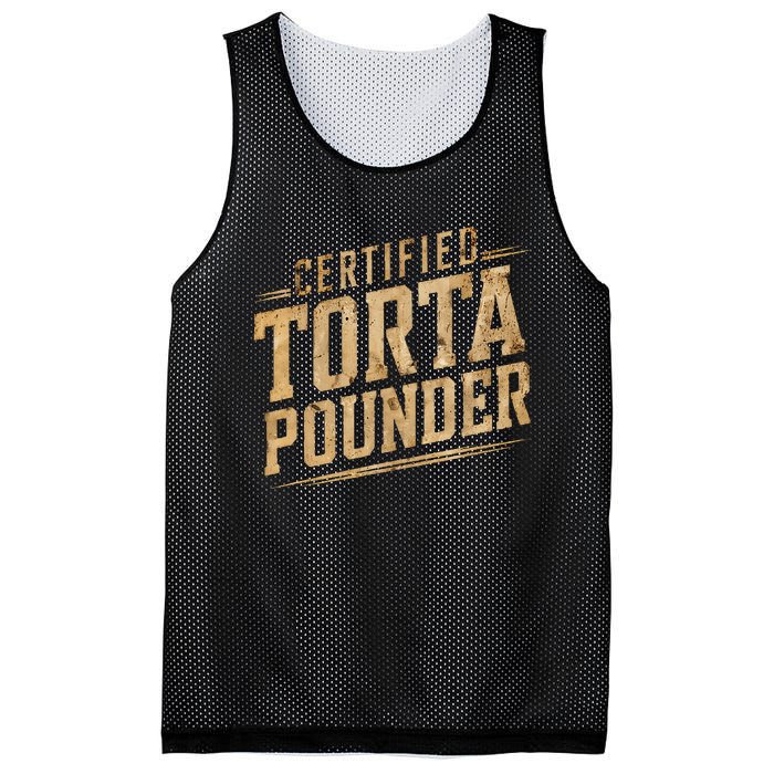 Funny Certified Torta Pounder Latino Mesh Reversible Basketball Jersey Tank