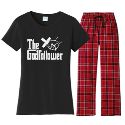 Funny Christian The God follower Women's Flannel Pajama Set