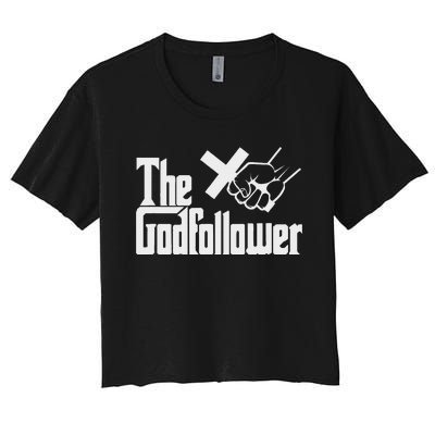 Funny Christian The God follower Women's Crop Top Tee