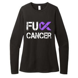 Fuck Cancer Testicular Cancer Awareness Funny Gift Cool Gift Womens CVC Long Sleeve Shirt