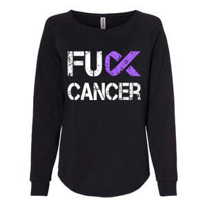 Fuck Cancer Testicular Cancer Awareness Funny Gift Cool Gift Womens California Wash Sweatshirt