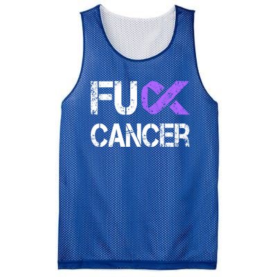 Fuck Cancer Testicular Cancer Awareness Funny Gift Cool Gift Mesh Reversible Basketball Jersey Tank