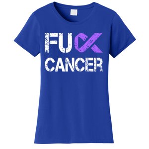 Fuck Cancer Testicular Cancer Awareness Funny Gift Cool Gift Women's T-Shirt