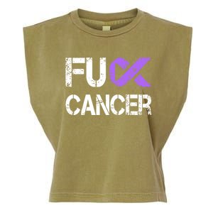 Fuck Cancer Testicular Cancer Awareness Funny Gift Cool Gift Garment-Dyed Women's Muscle Tee