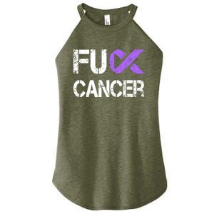 Fuck Cancer Testicular Cancer Awareness Funny Gift Cool Gift Women's Perfect Tri Rocker Tank