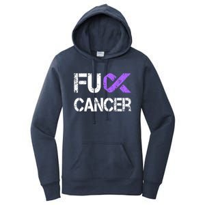 Fuck Cancer Testicular Cancer Awareness Funny Gift Cool Gift Women's Pullover Hoodie