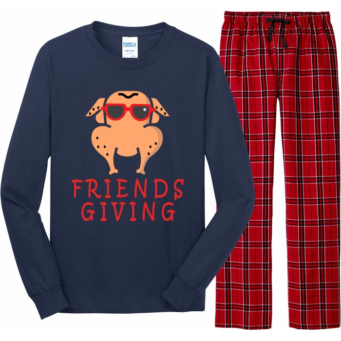 Friendsgiving Cool Thanksgiving Turkey Funny Long Sleeve Pajama Set