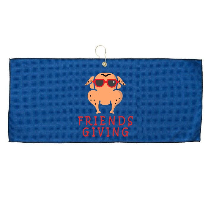 Friendsgiving Cool Thanksgiving Turkey Funny Large Microfiber Waffle Golf Towel