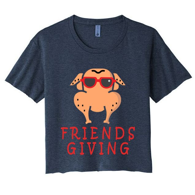 Friendsgiving Cool Thanksgiving Turkey Funny Crop Top