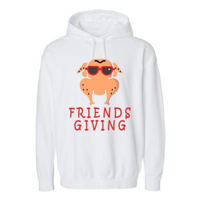 Friendsgiving Cool Thanksgiving Turkey Funny Garment-Dyed Fleece Hoodie